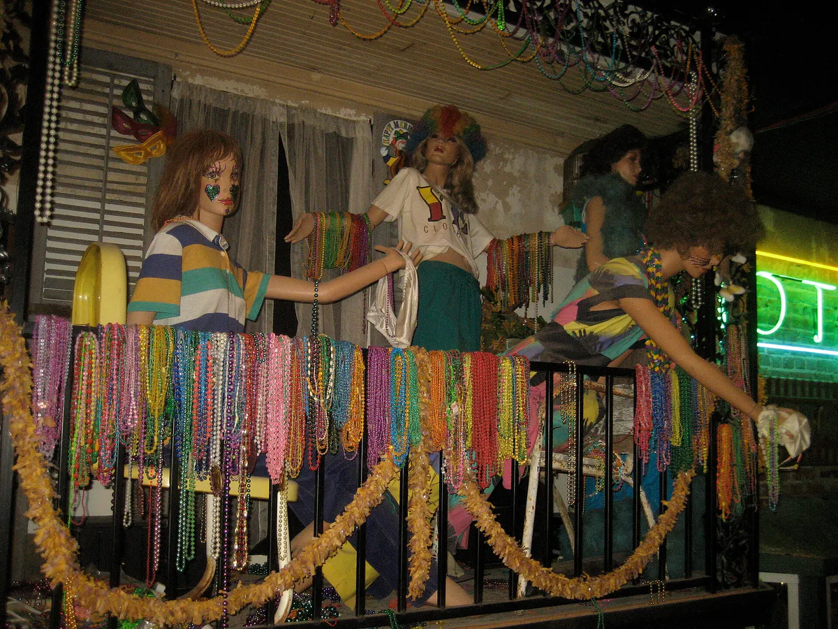Kenner Rivertown May 2010 Mardi Gras Museum Balcony 2, Louisiana