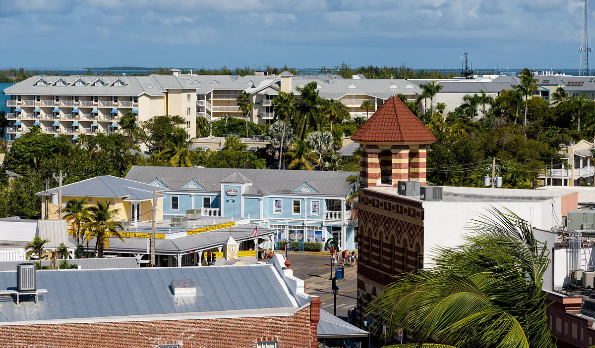 Buildings on the Corner of Front and Duval Street, Key West, Florida