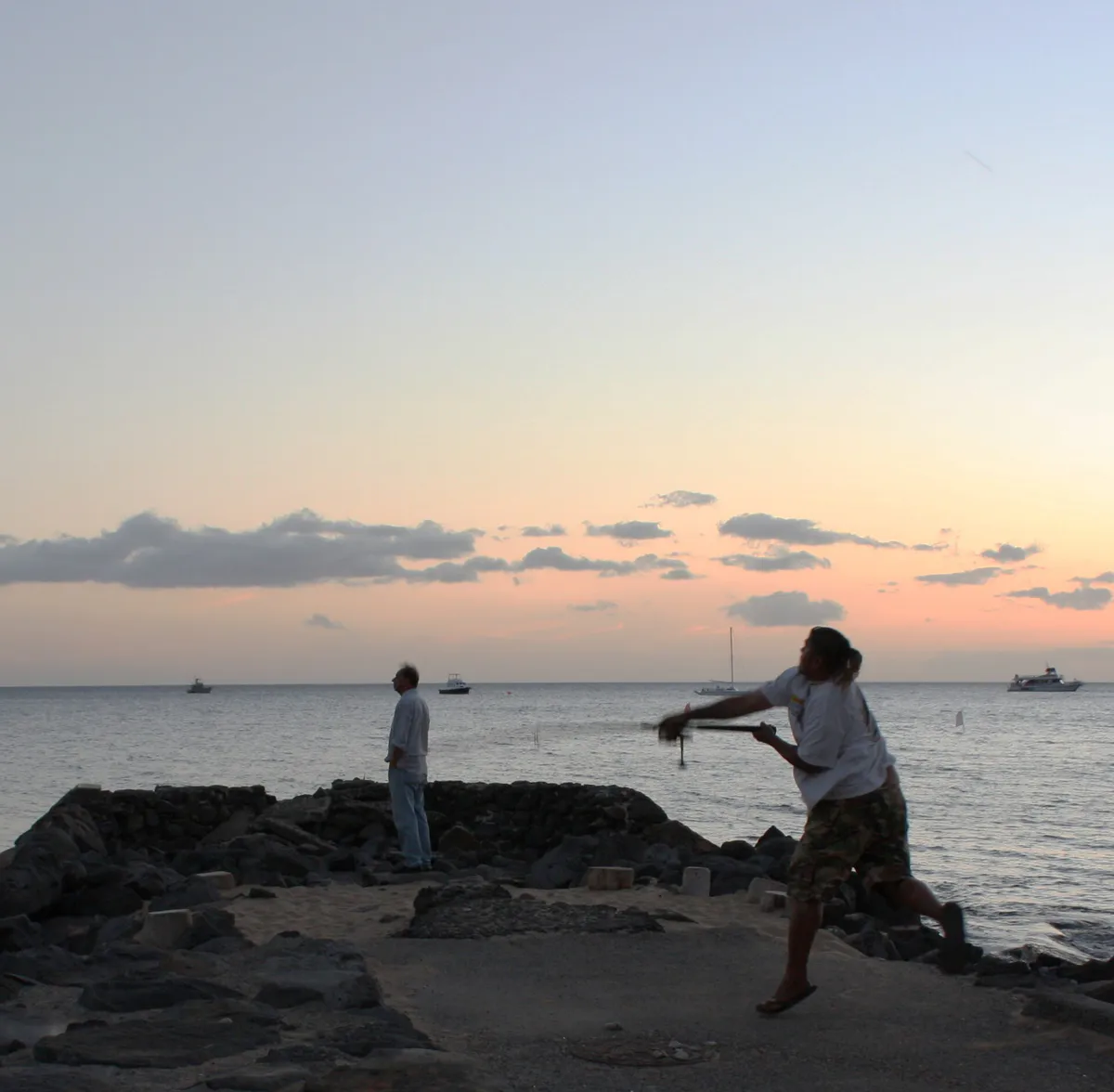 Fishing at Kihei Wharf, Hawaii