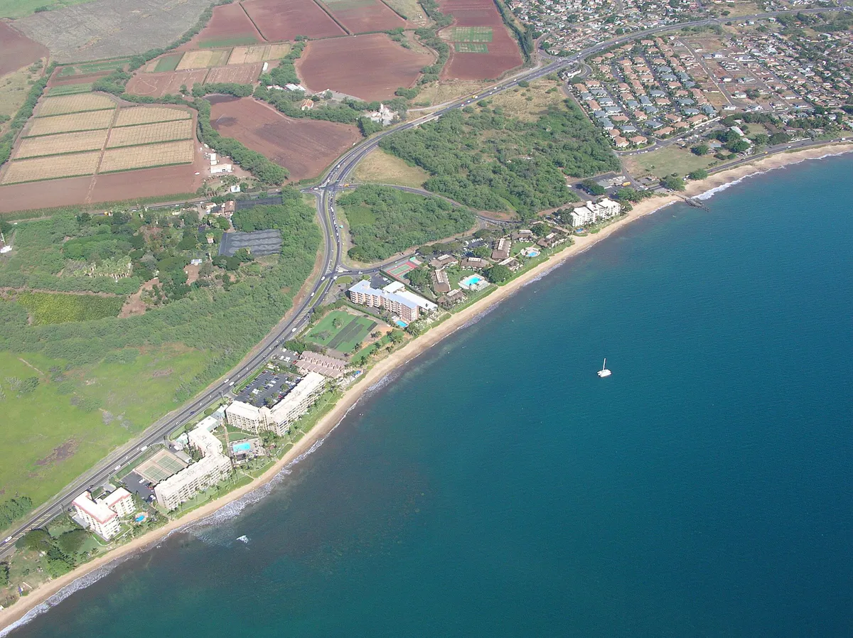 Starr 050301-4791 Aerial photograph of Hawaii in Kihei, Hawaii
