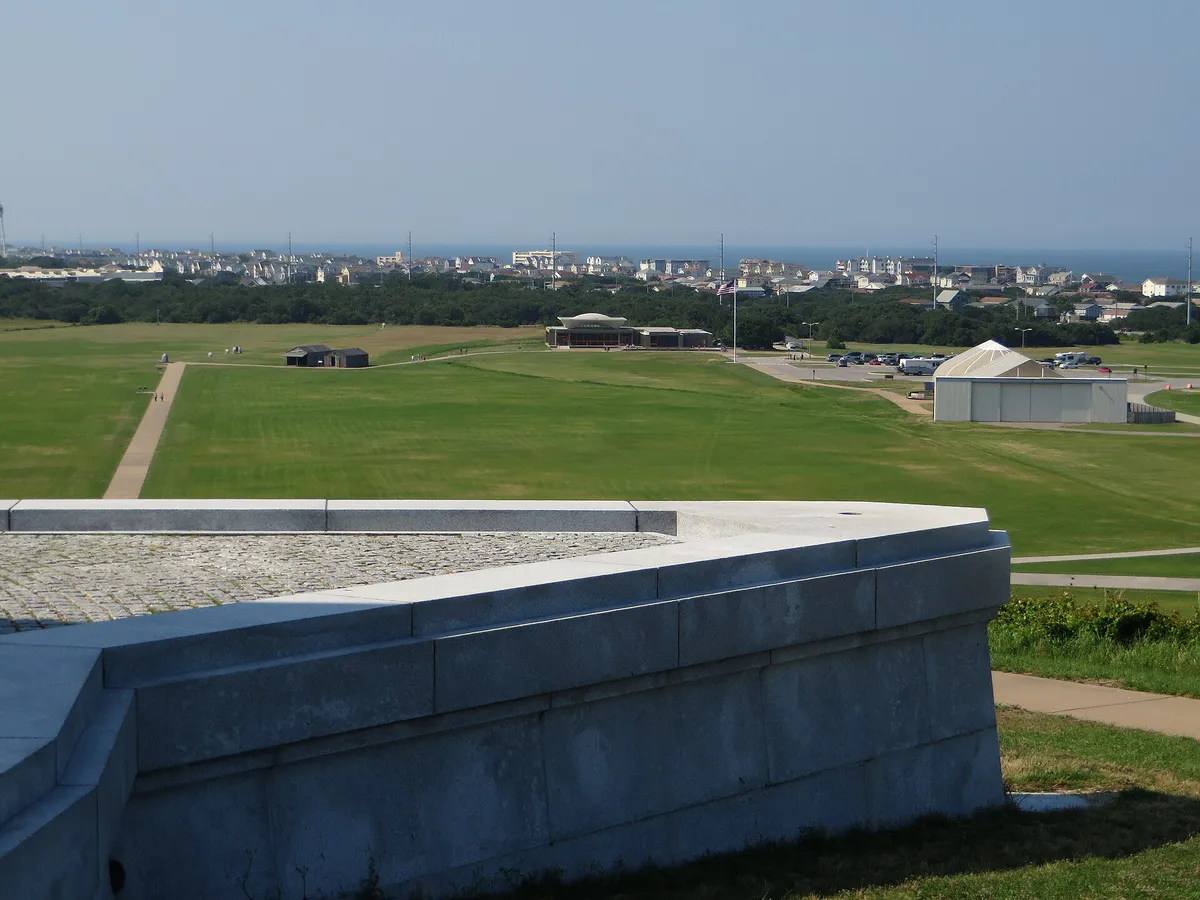 View of Outer Banks North from Memorial Tower, Wright Brothers National Memorial, Kill Devil Hills, North Carolina (14446015132)