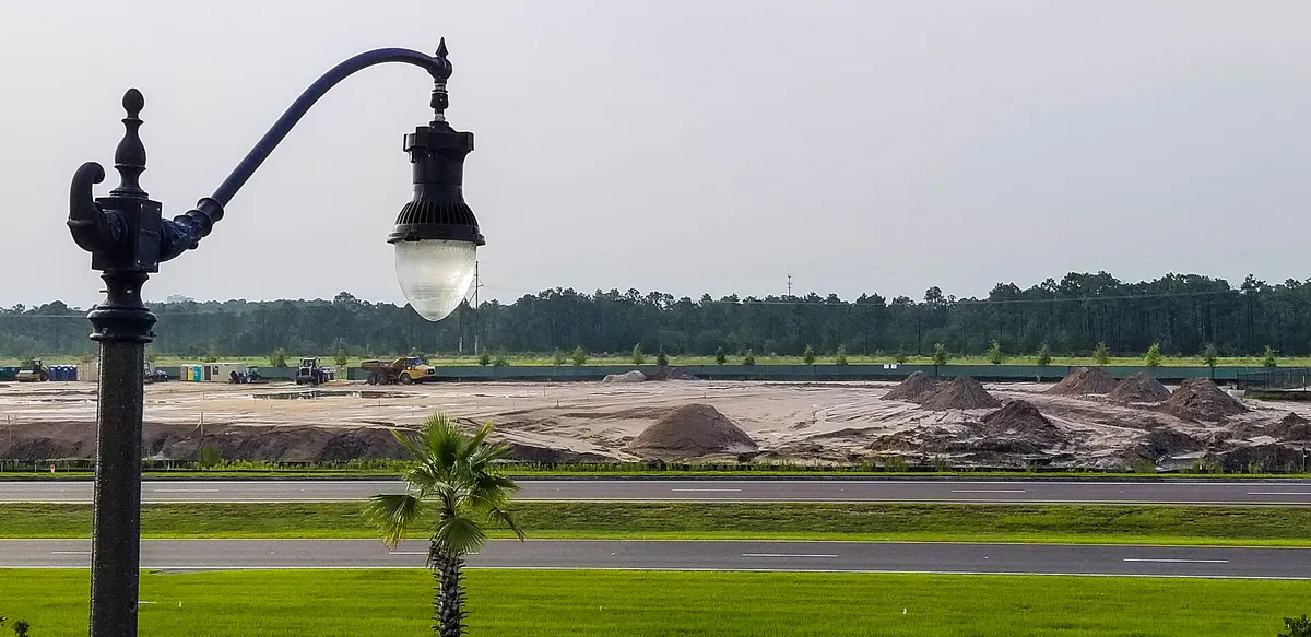 Street Lamp Over Construction Site - Kissimmee, Florida