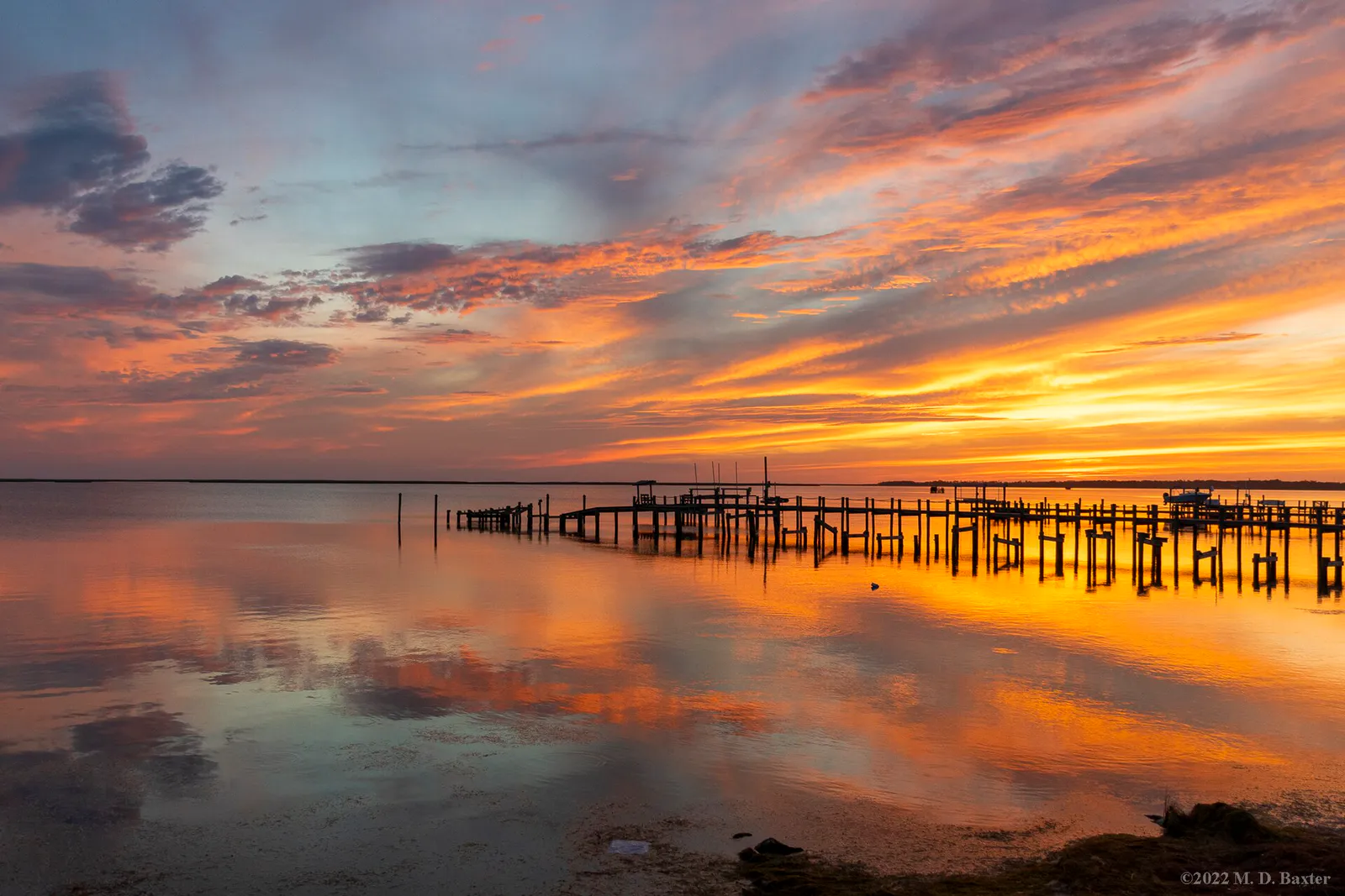 Sunset over Kitty Hawk Bay, North Carolina