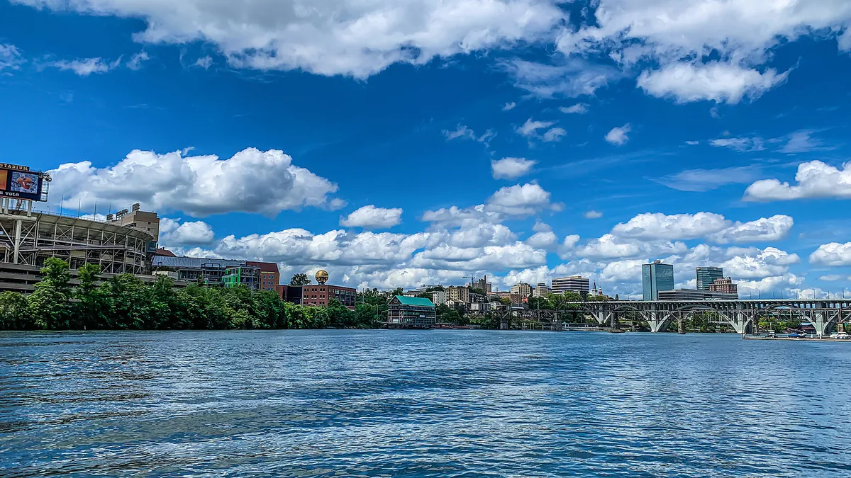 Knoxville skyline from Tennessee River