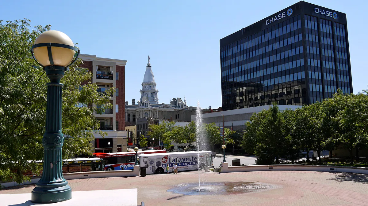 Lafayette.downtown.Riehle.Plaza, Indiana