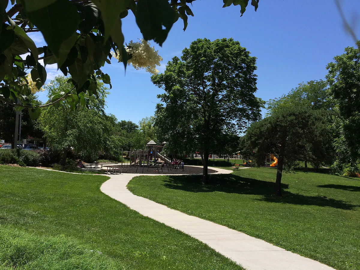 Foot path in Watson park, Lawrence KS, Kansas