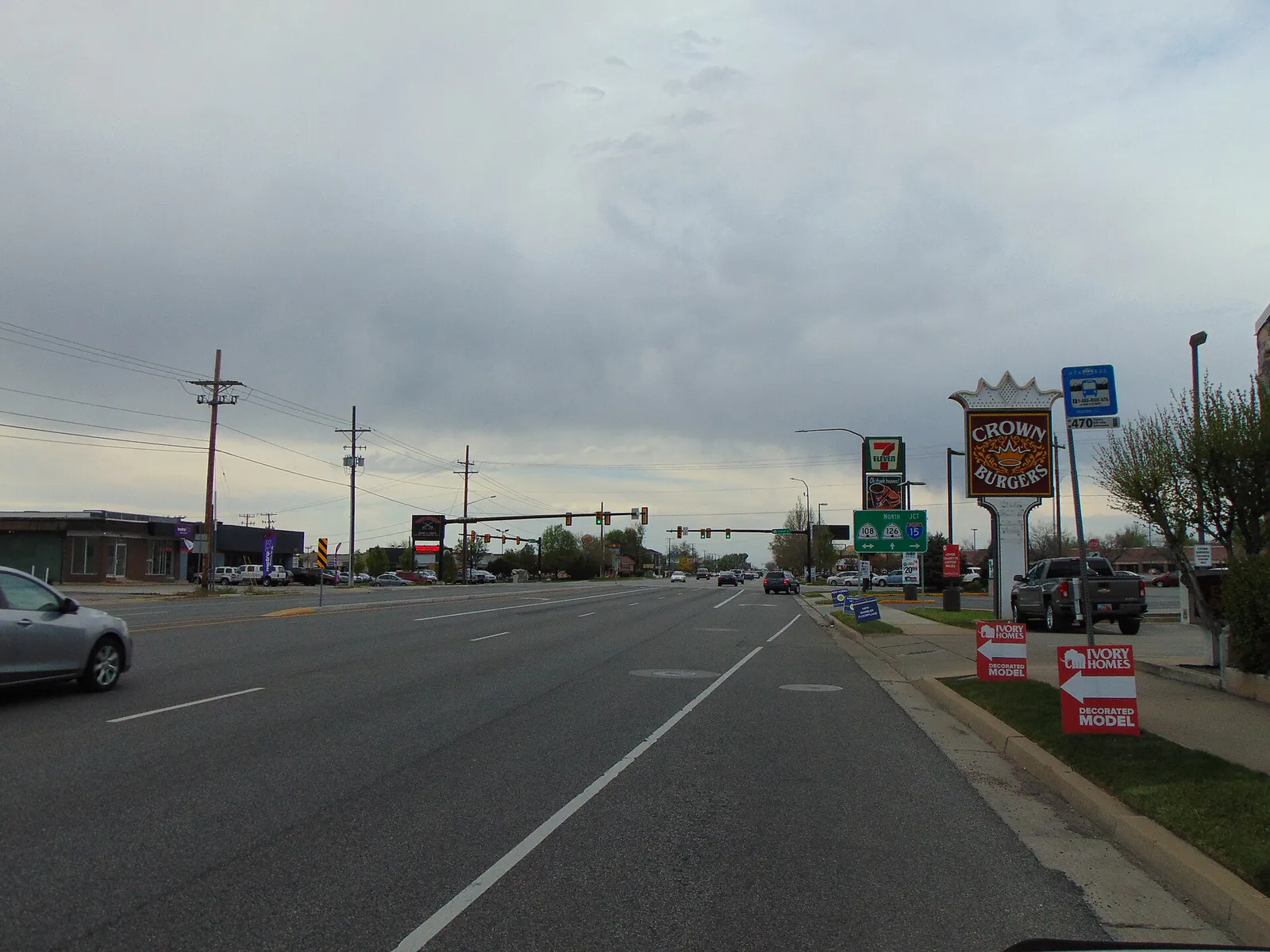 North at SR-108 & SR-126 junction in Layton, Utah, May 17