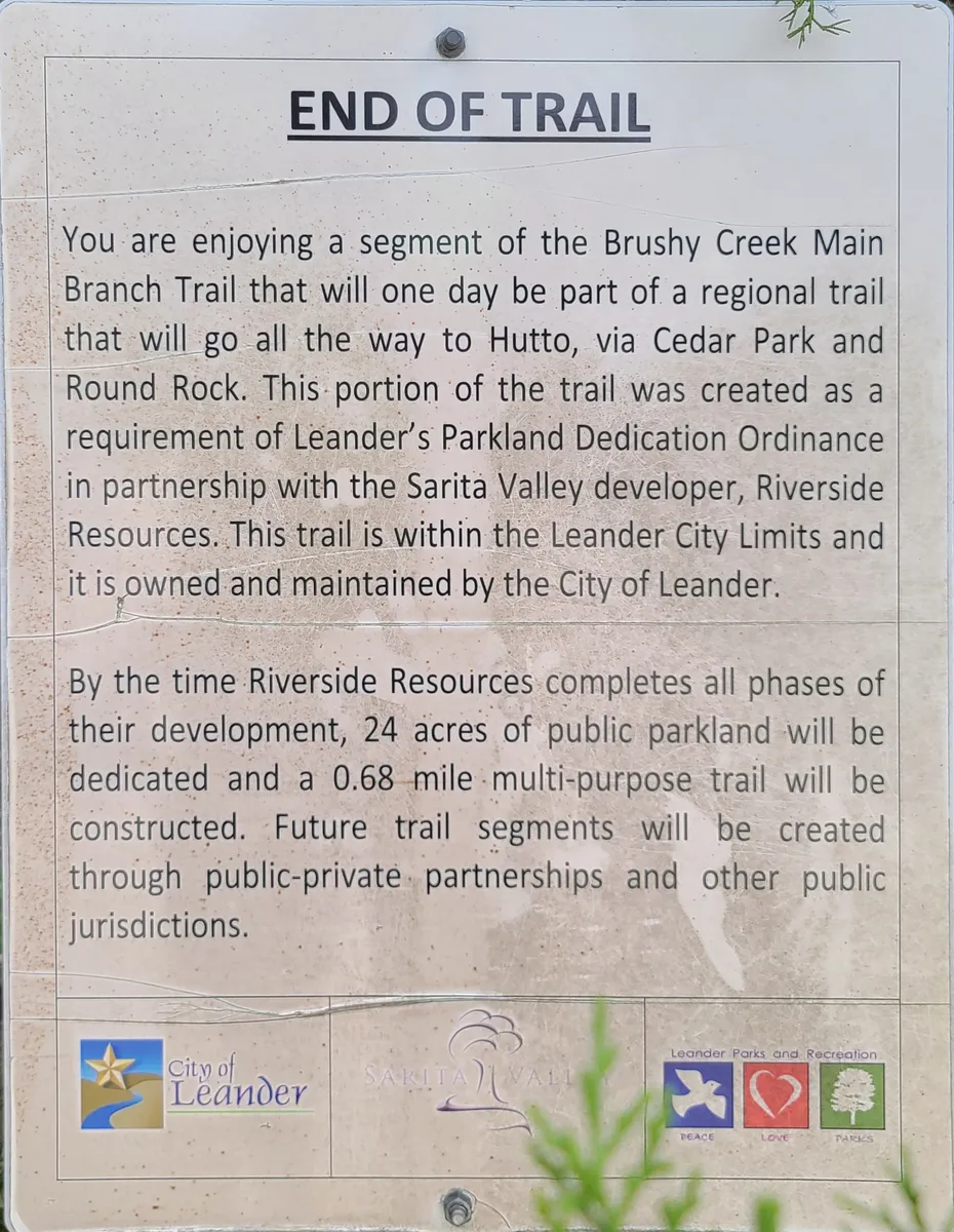 Sarita Valley Greenbelt in Leander, TX, Texas