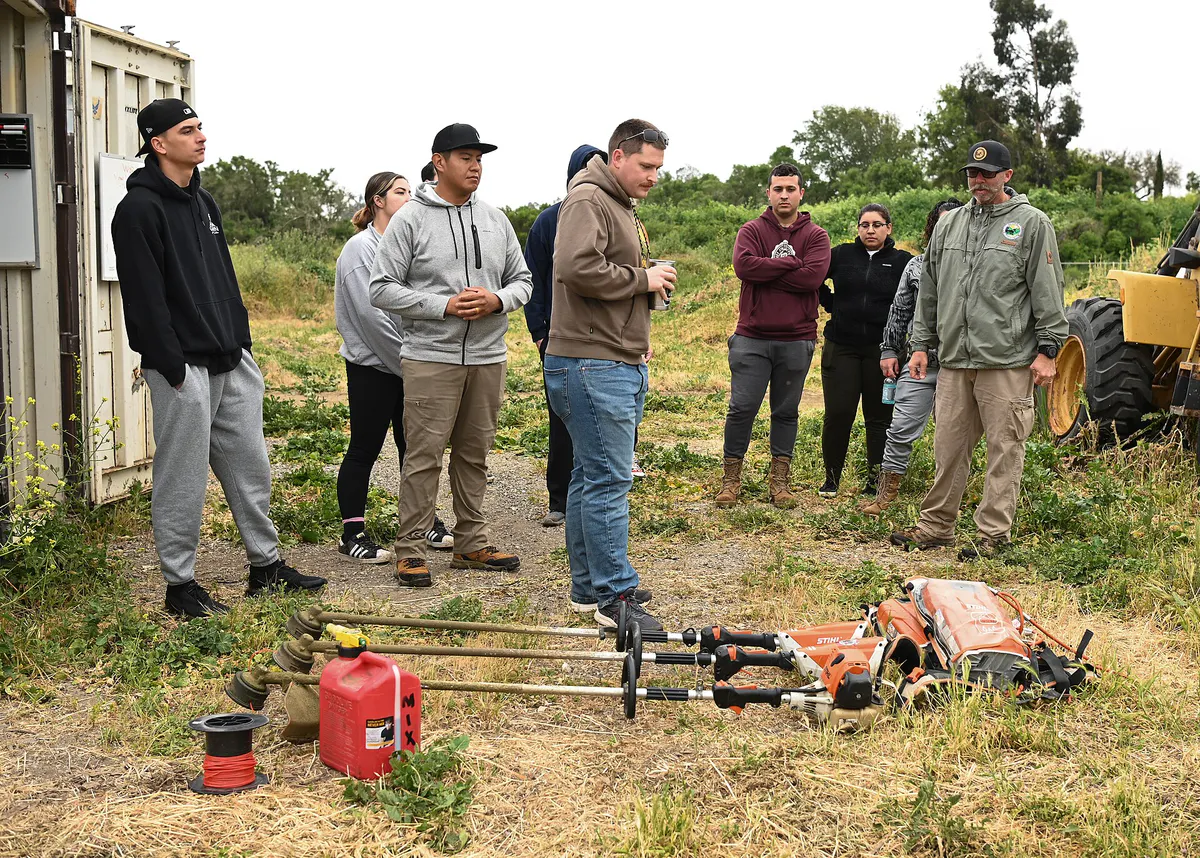 Members of Vandenberg Volunteers to Clean-up the River Bend Bike Park in Lompoc (7770987), California