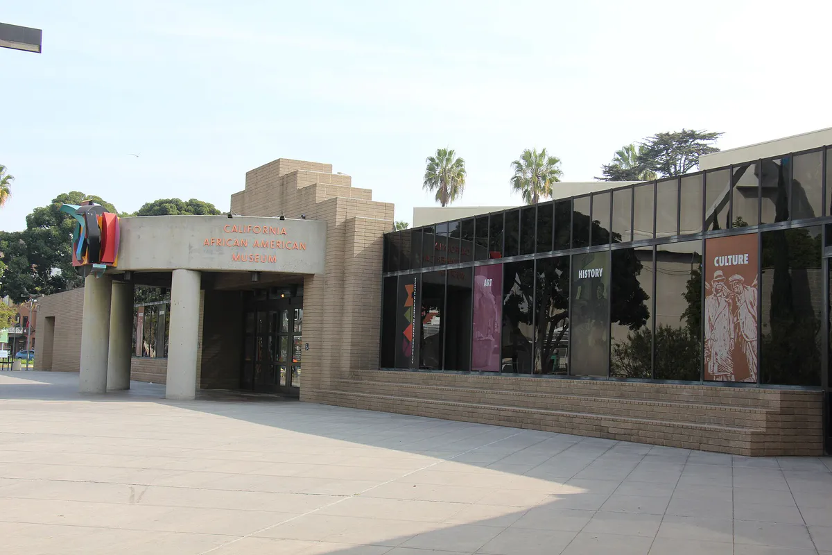 California African American Museum - entrance in Los Angeles, California