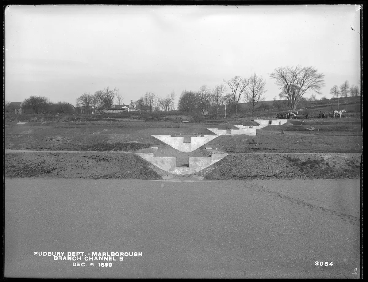 Sudbury Department, Marlborough Brook Filters, Branch Channel B, Marlborough, Mass., Dec. 6, 1899 - DPLA - 247d902d645bcf58b9e1a7ca4703f12c, Massachusetts