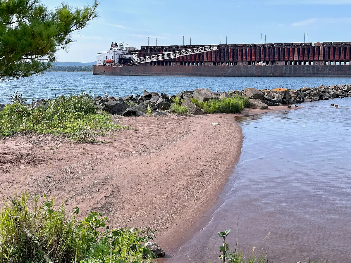 Ore Docks viewed from Presque Isle Park, Marquette, MI, Michigan