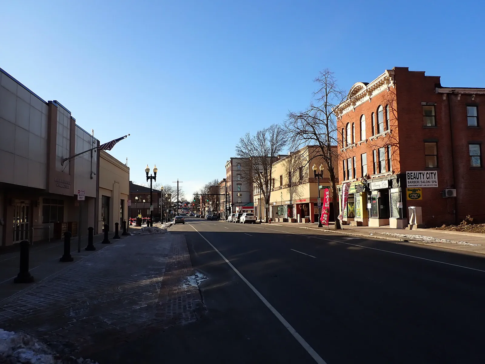 Downtown Meriden January, Connecticut