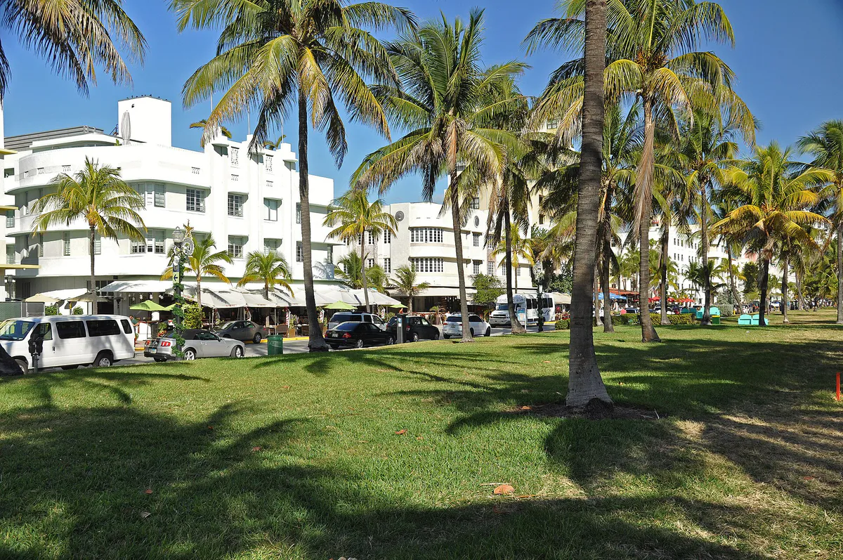 Miami Beach - Lummus Park and hotels, Florida