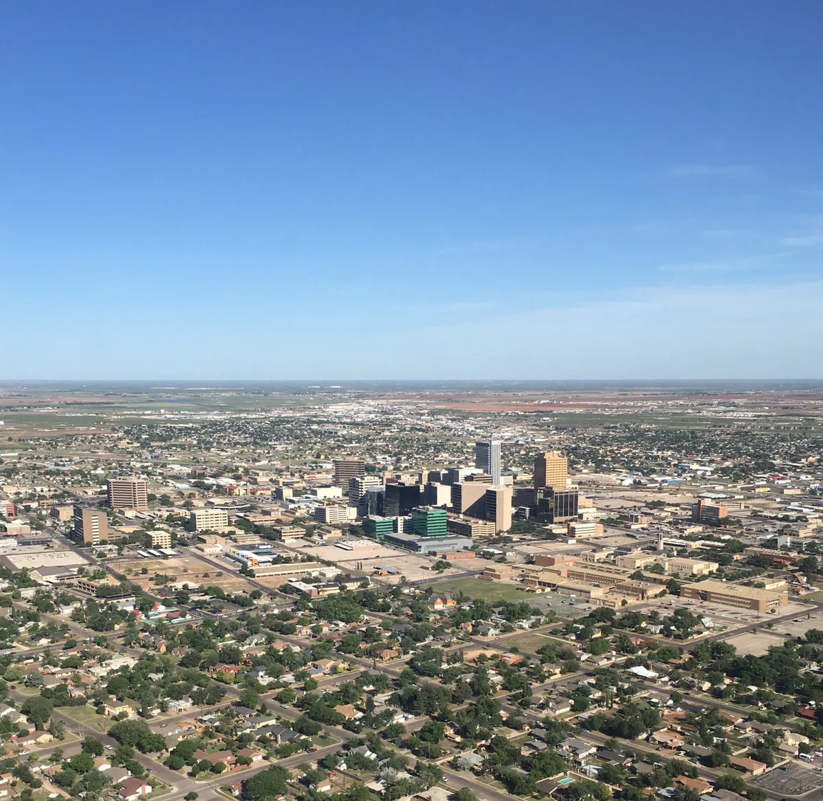 Downtown Midland aerial view, Texas