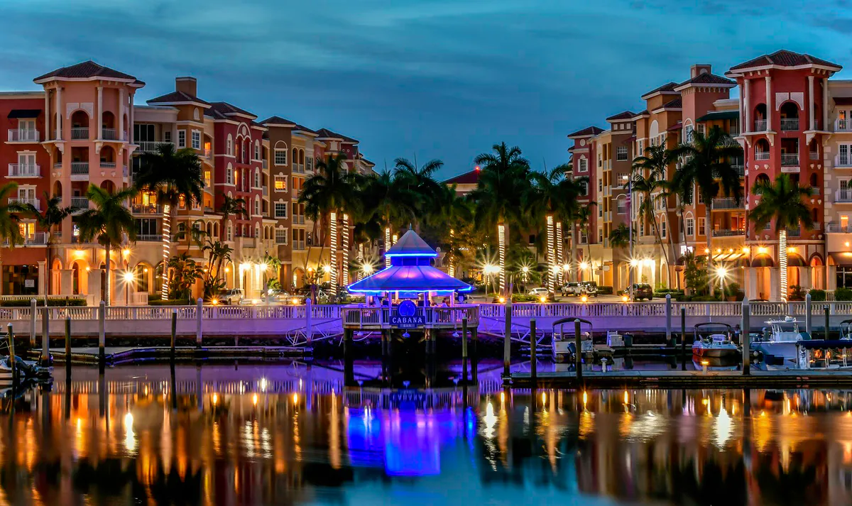 Night Time on Naples Bay, Florida