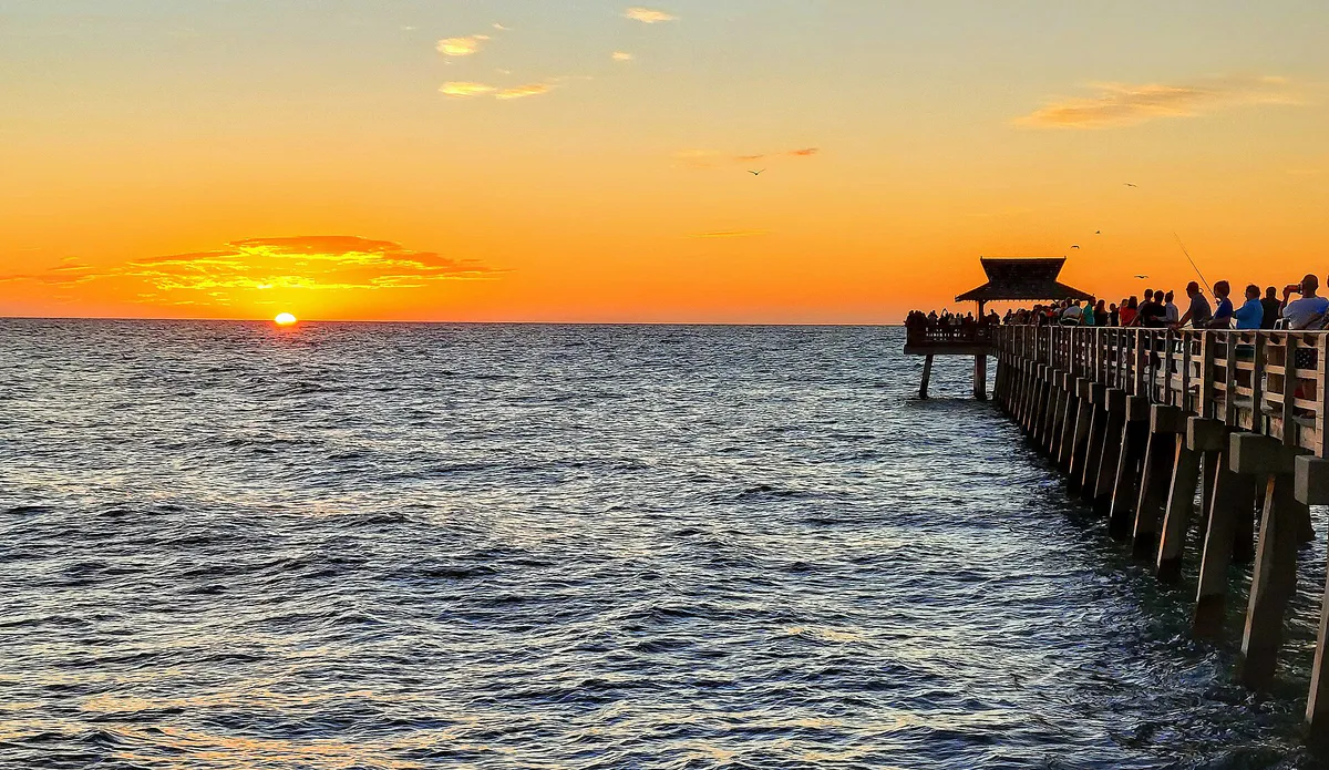 Naples - Sunset at pier, Florida