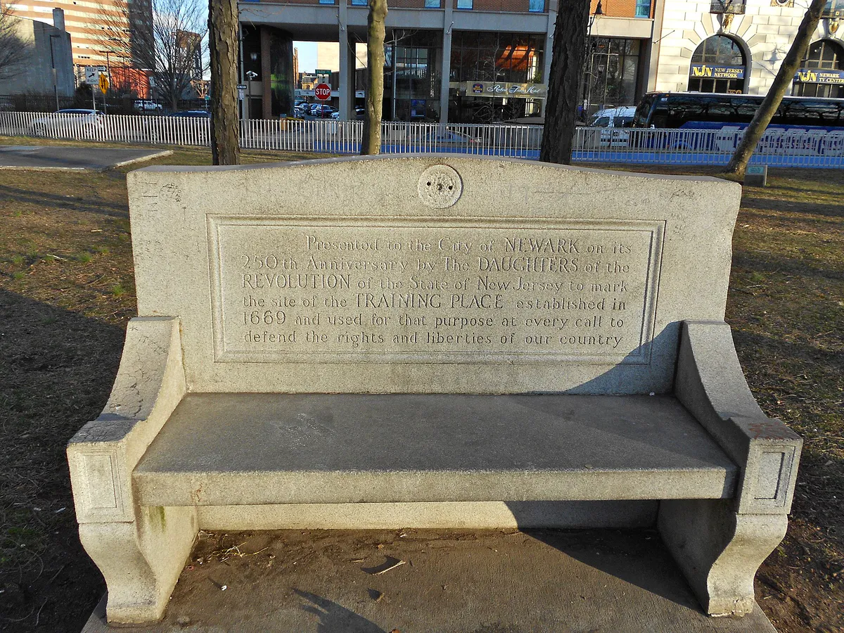Bench Military Park Newark NJ, New Jersey