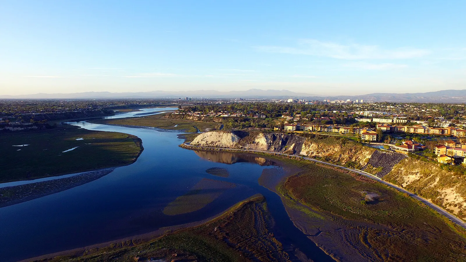 Daytime Aerial View of the Back Bay of Newport Beach CA by Don Ramey Logan, California