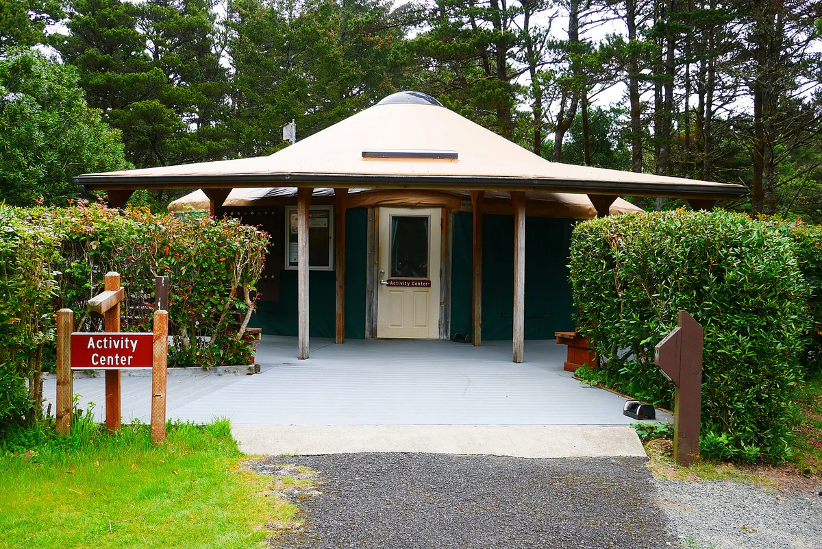 Activity Center Yurt in South Beach State Park Near Newport, Oregon