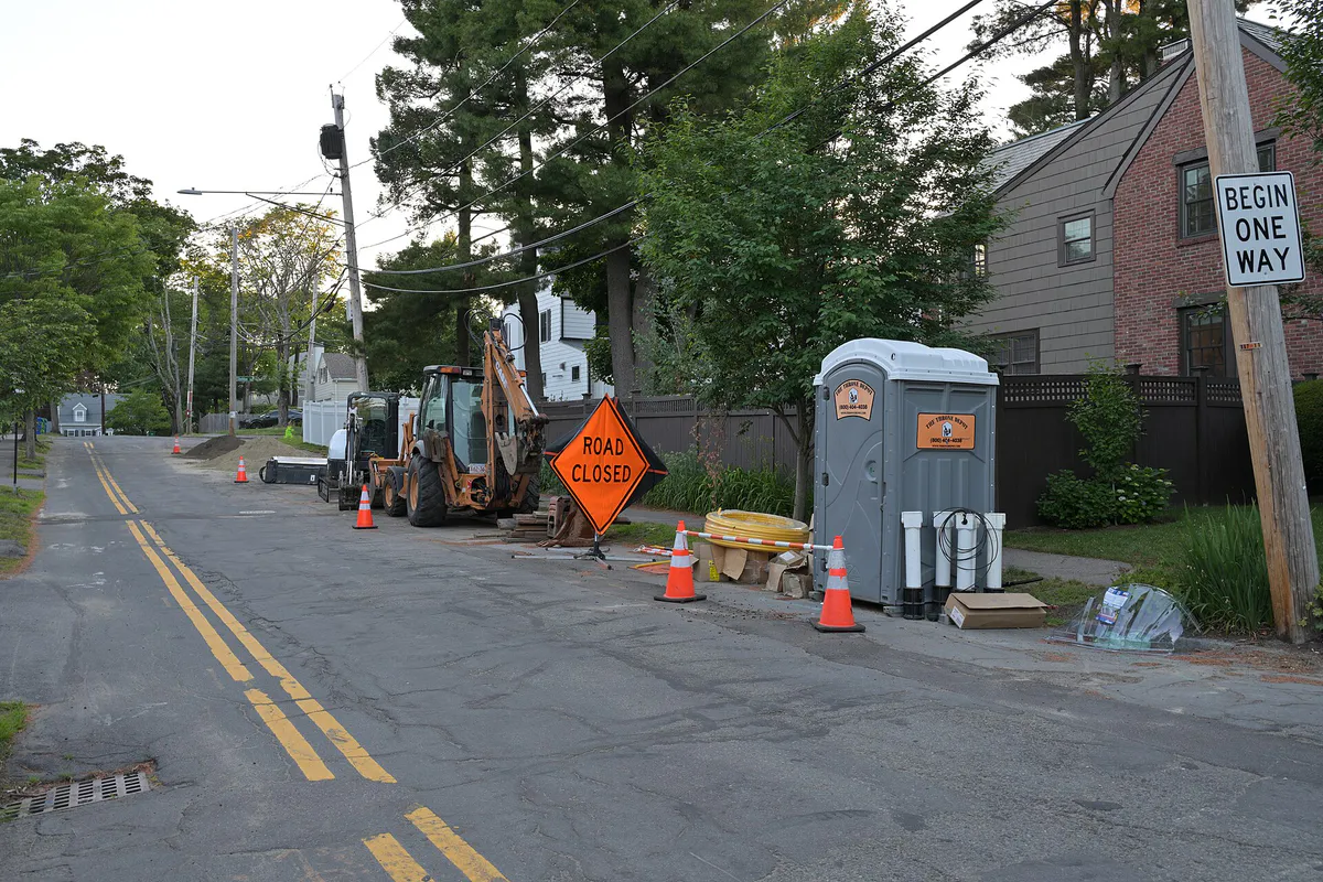 Supplies and equipment for gas distribution replacement in Newton Massachusetts June 2026