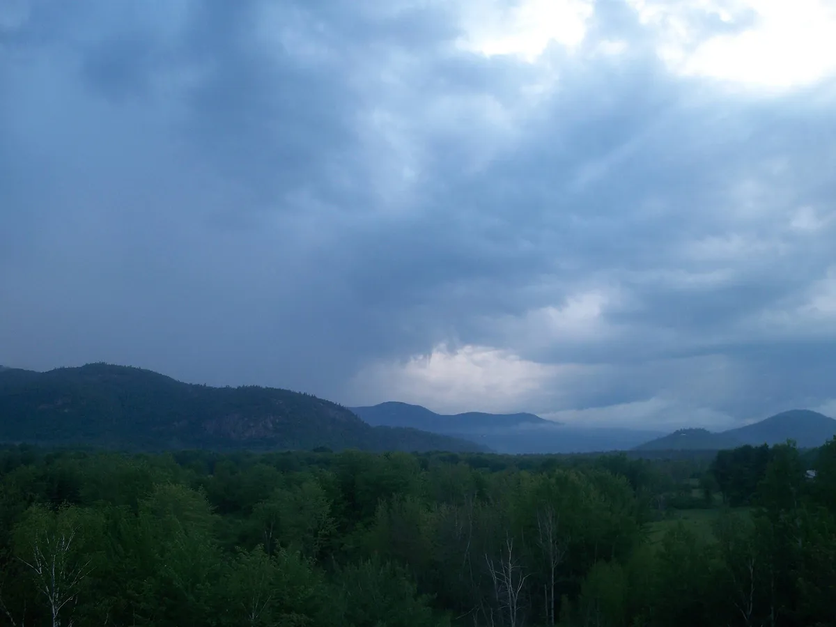 Cloudy sky Intervale Scenic Vista North Conway New Hampshire White Mountain Hwy