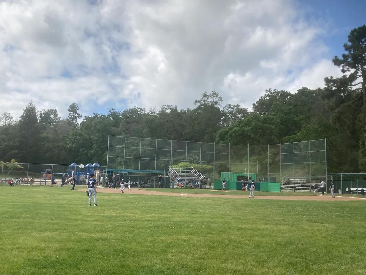 Novato's Little League players enjoy a day on the field in South Hamilton Park in April 2023, California