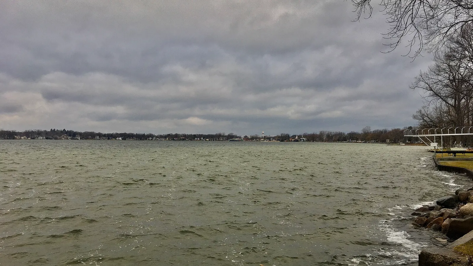 Walled Lake as seen from Beachwalk Apartments, Novi, Michigan - 20201214