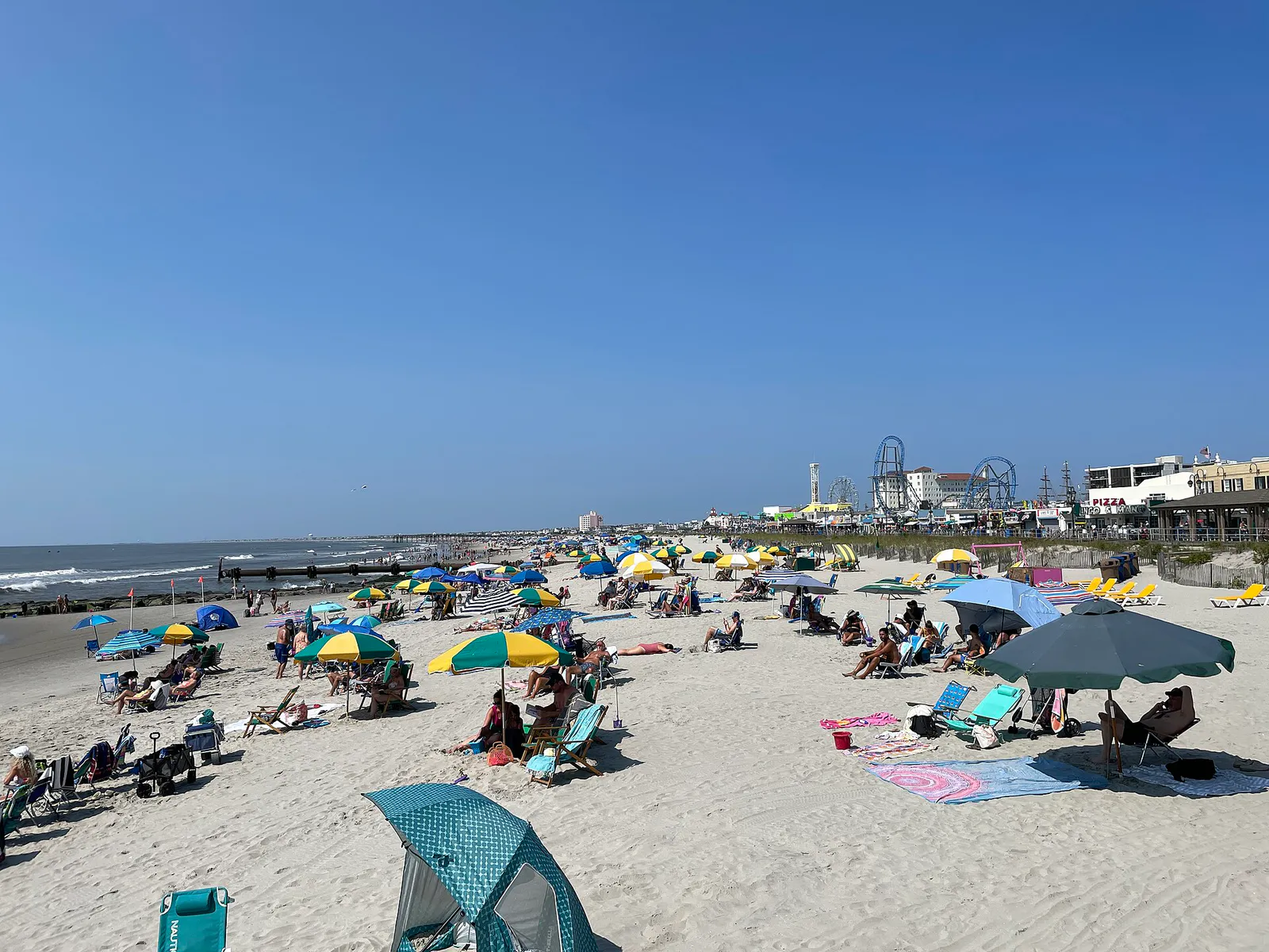 Ocean City NJ beach looking south from Music Pier, New Jersey