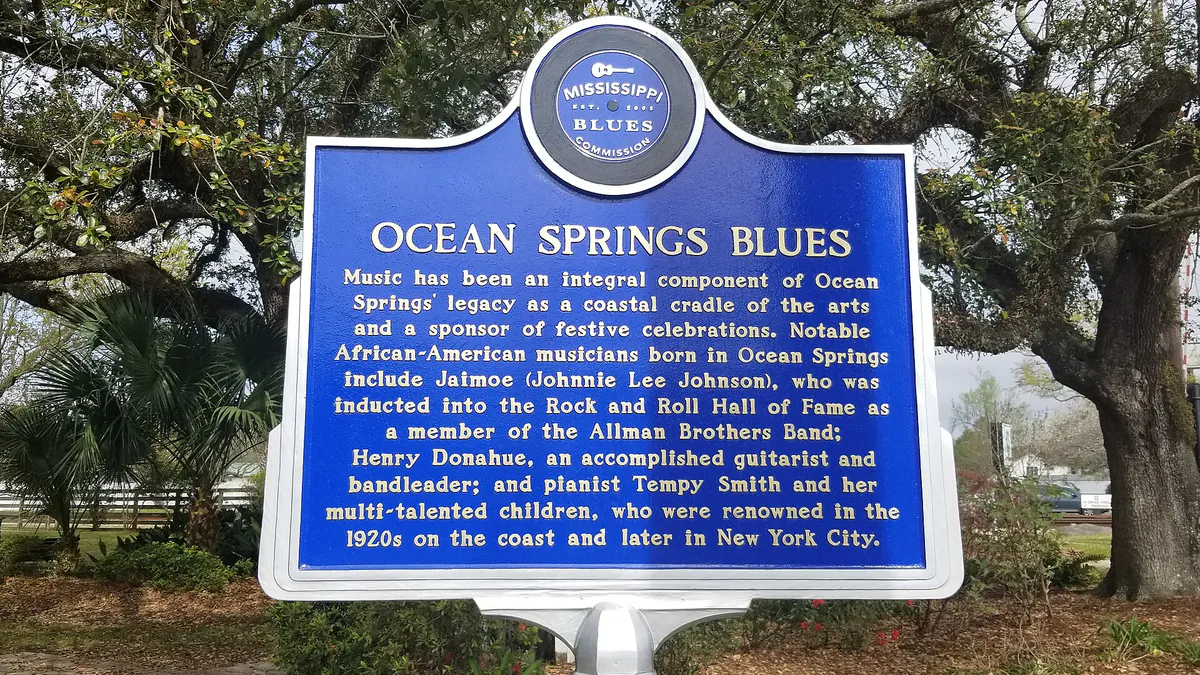 Ocean Springs Blues - Mississippi Blues Trail Marker