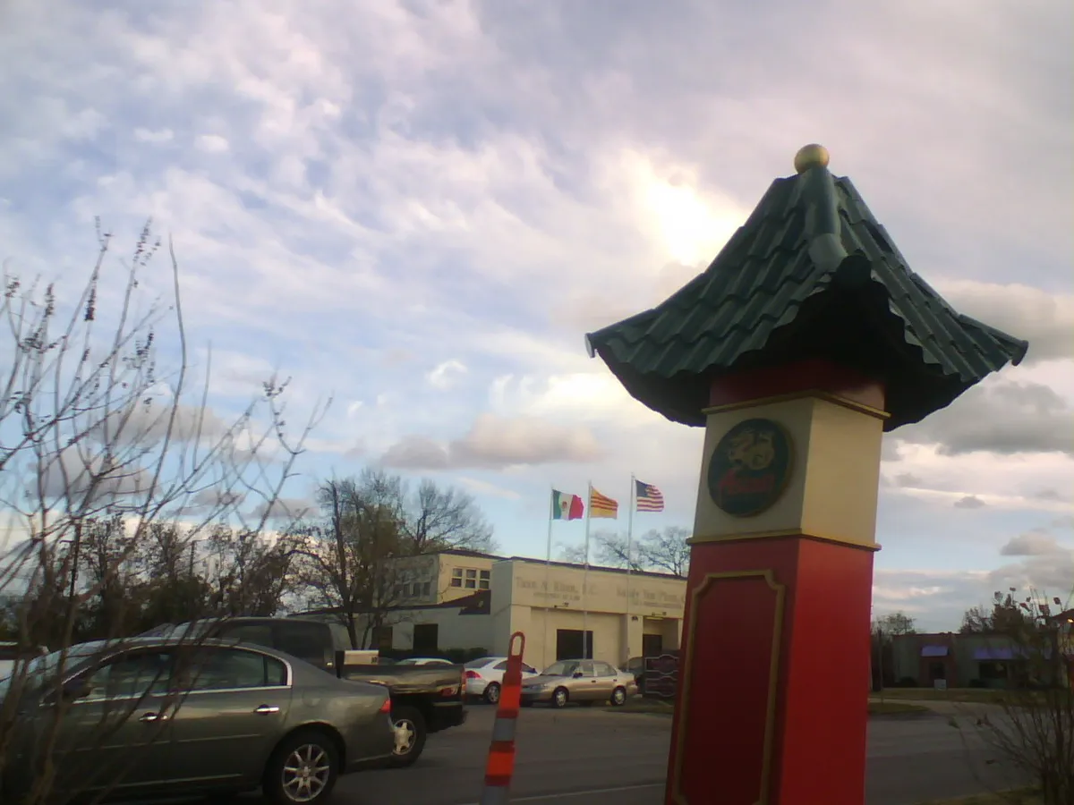 Asian District new pagodas 2008 in Oklahoma City, Oklahoma