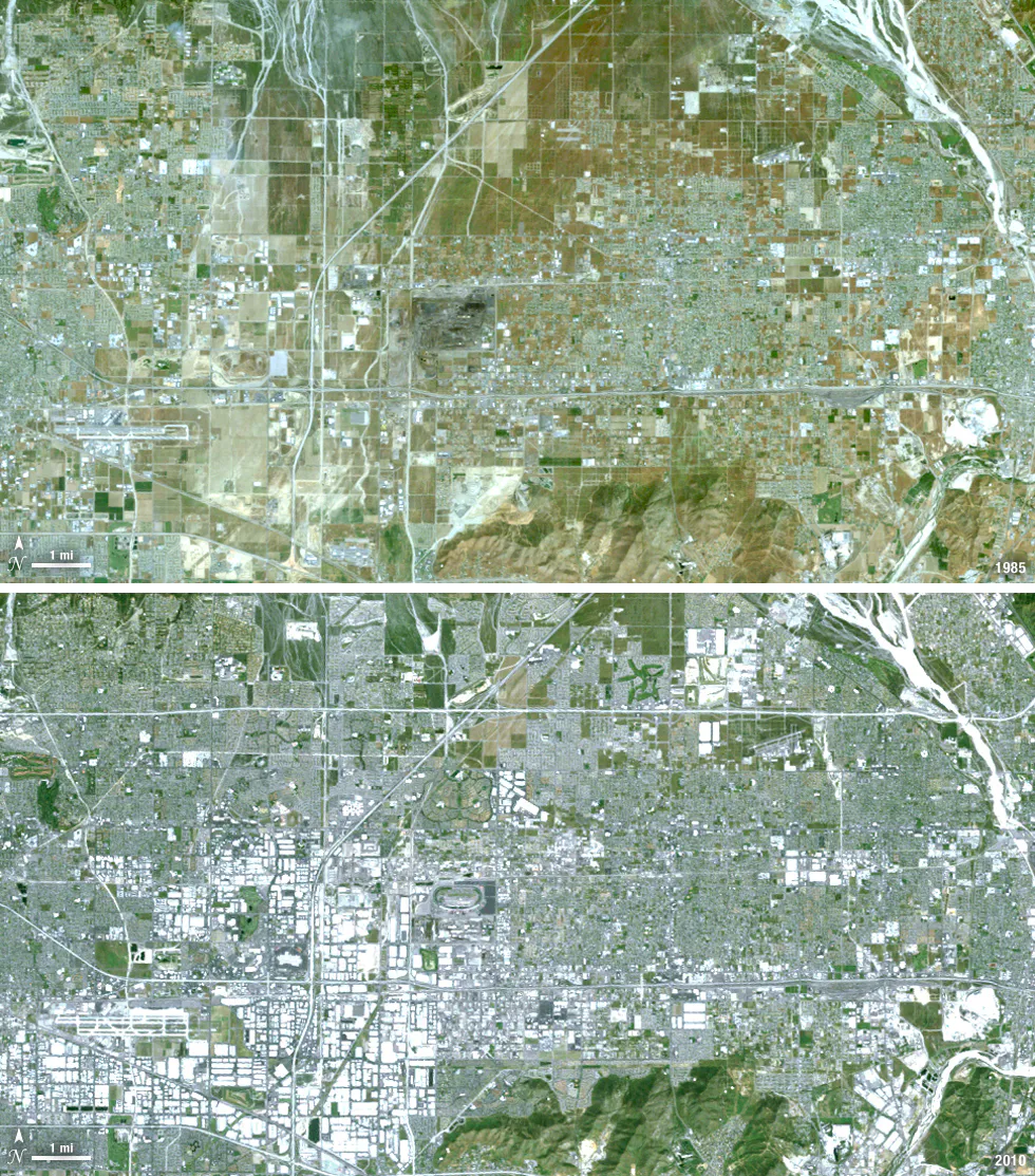 Landsat View, Ontario, California - Flickr - NASA Goddard Photo and Video