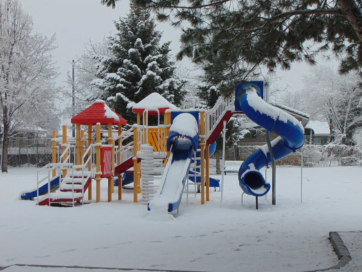 Playground at Hillcrest Park, Orem, Utah, Feb 17