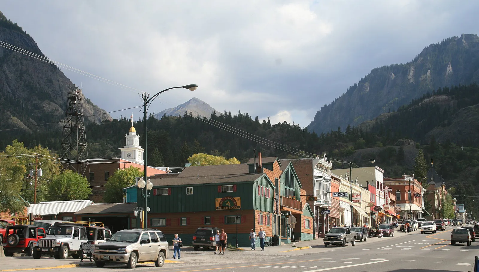 Ouray CO East Side of Downtown 2006 09 13, Colorado