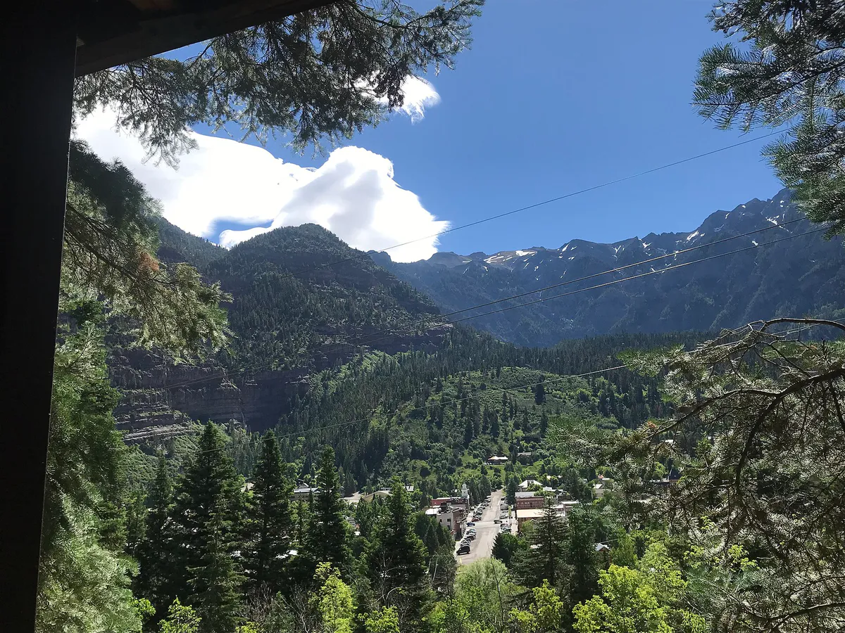 Old Twin Peaks Trail overlooking Ouray, CO, Colorado