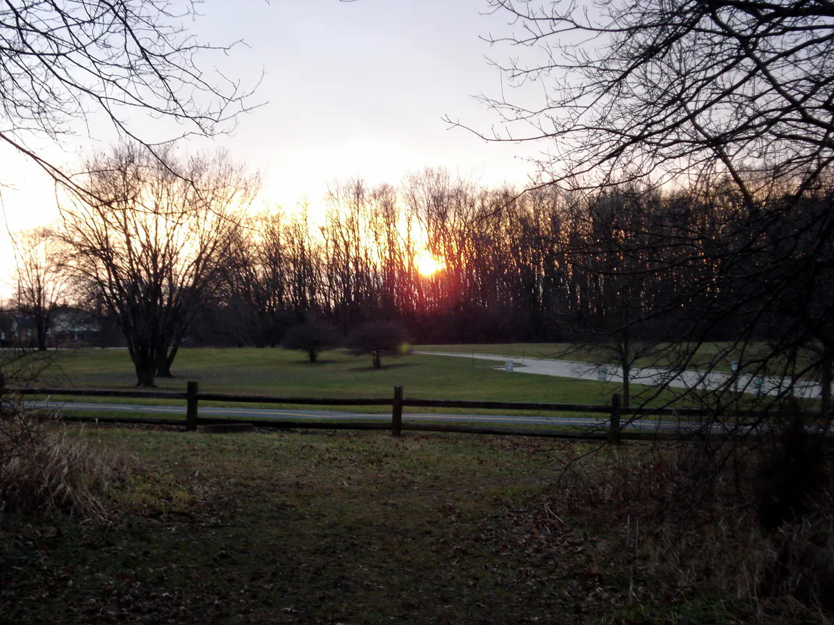 Deer grove sunset in Palatine, Illinois