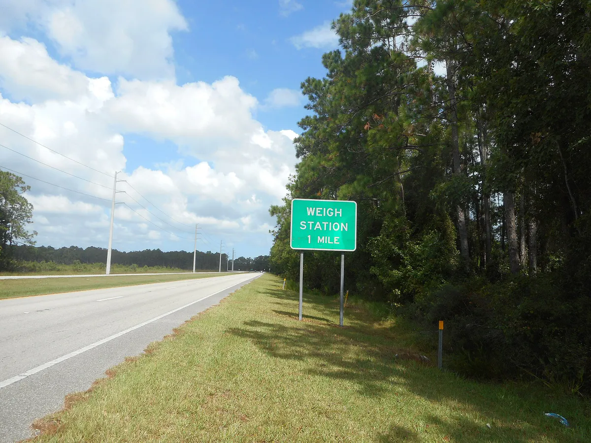 NB US 1; Weigh Station One Mile; Palm Coast, FL, Florida