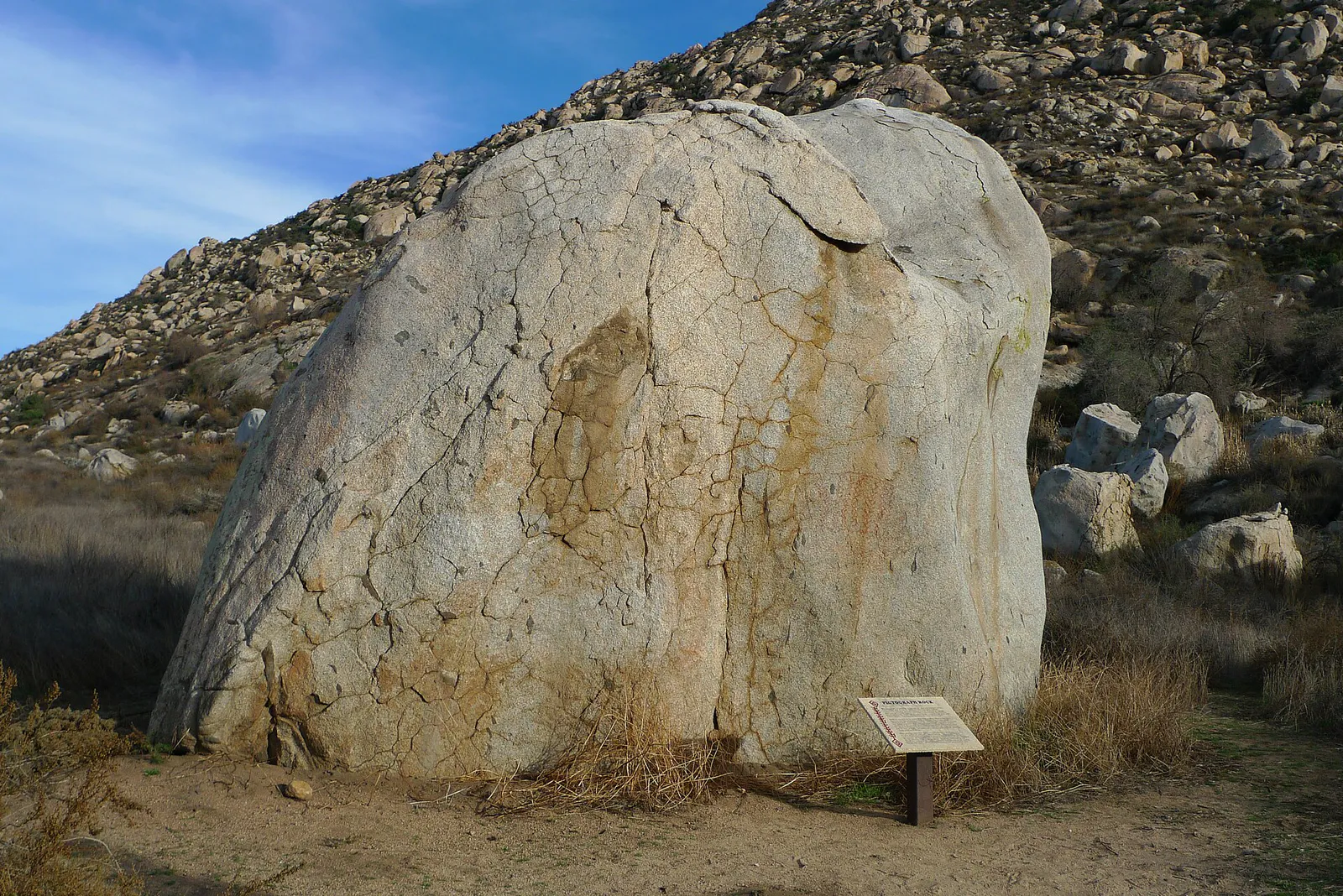 Pictograph rock lake perris, California