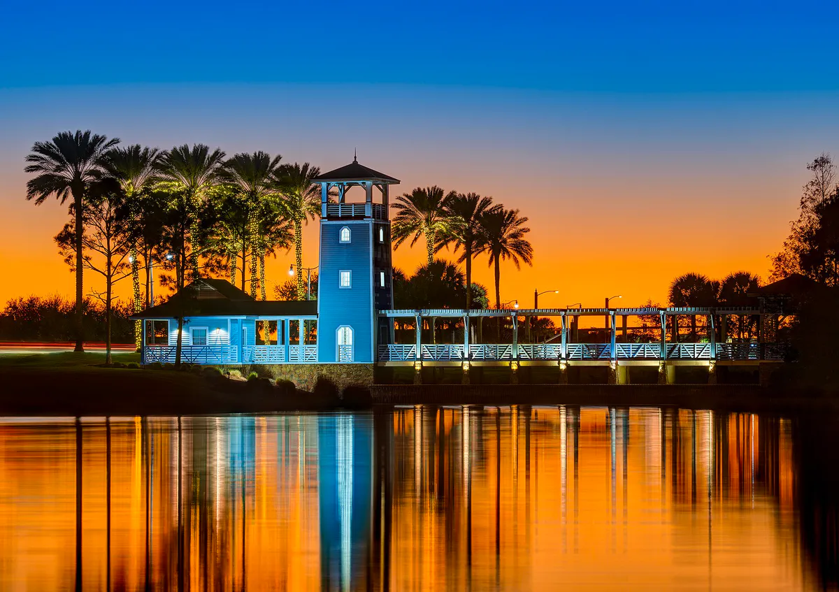 Lake Tradition at twilight, Port St. Lucie, Florida