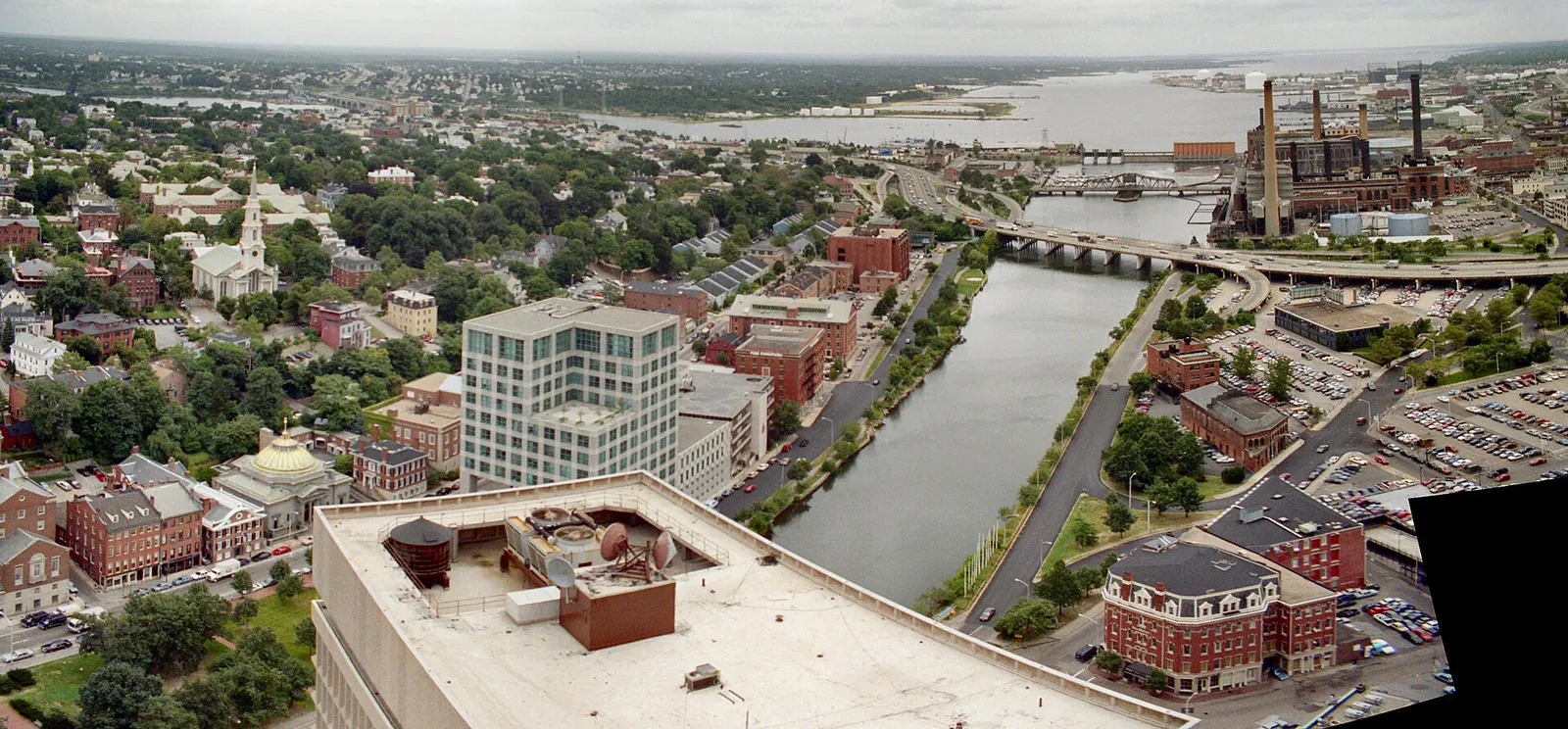 Providence, Rhode Island - College Hill - Panorama Number 3, Hopkins Street to Upper South Providence (South-South-East) (7033346585) (2)