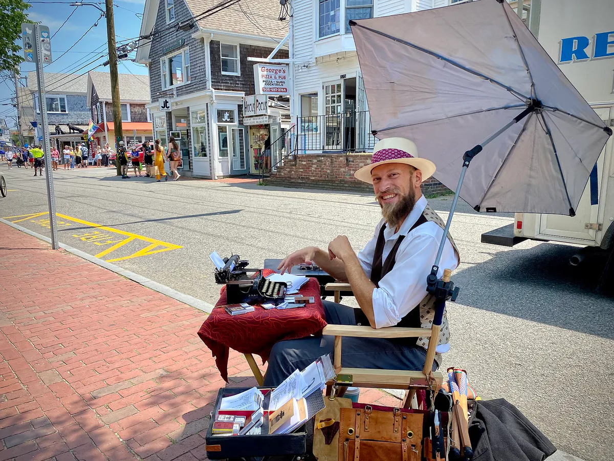 Provincetown, Massachusetts Street Typist June 2021