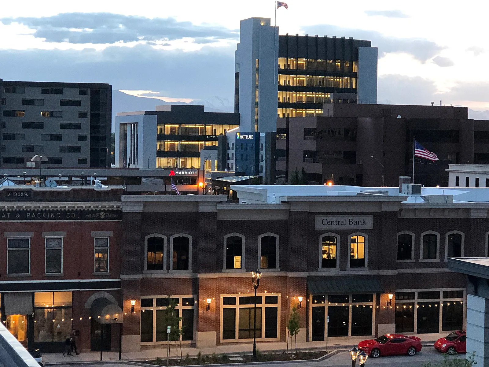 Downtown Provo, Utah looking west