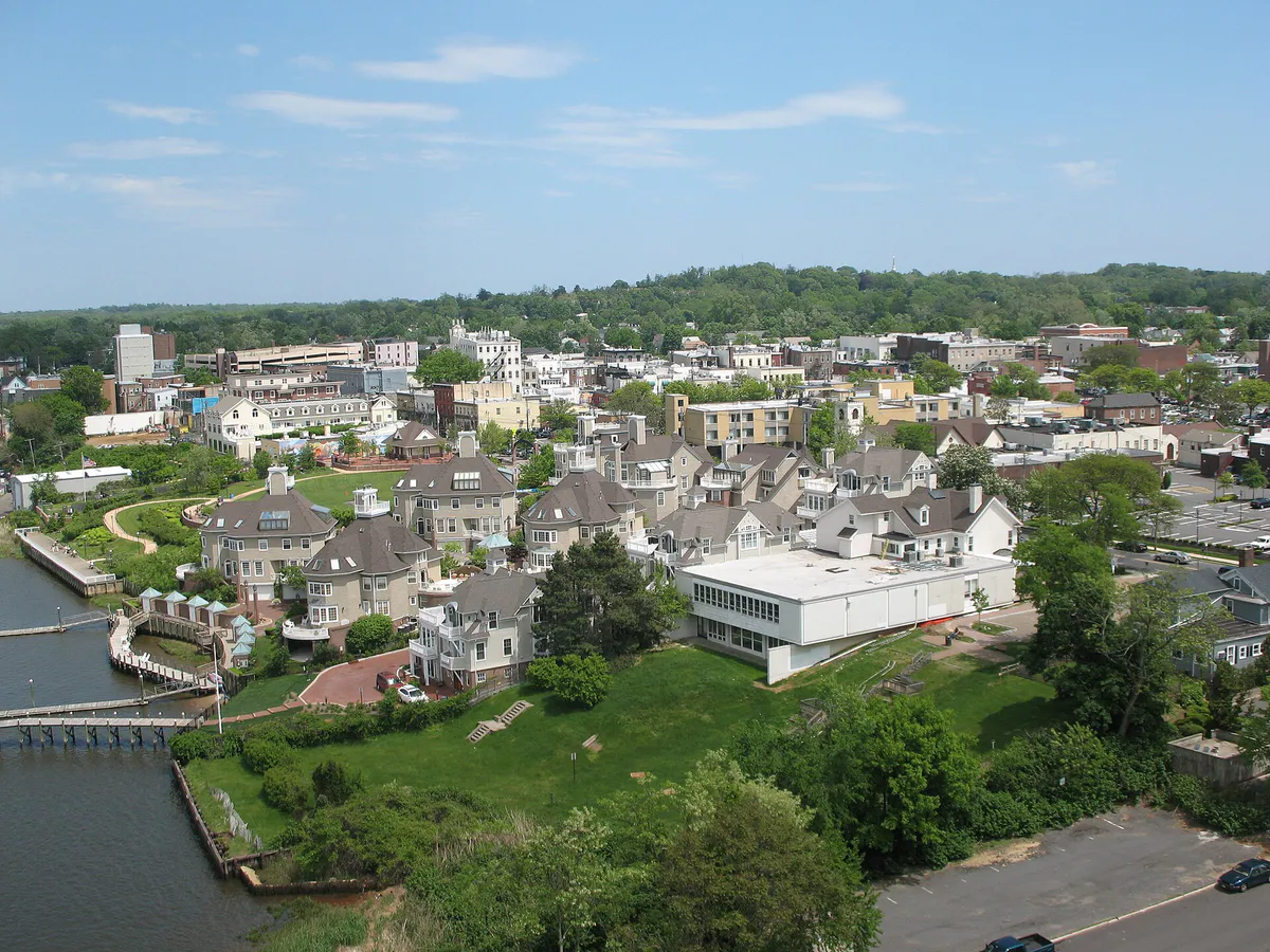 Aerial view of Red Bank, New Jersey