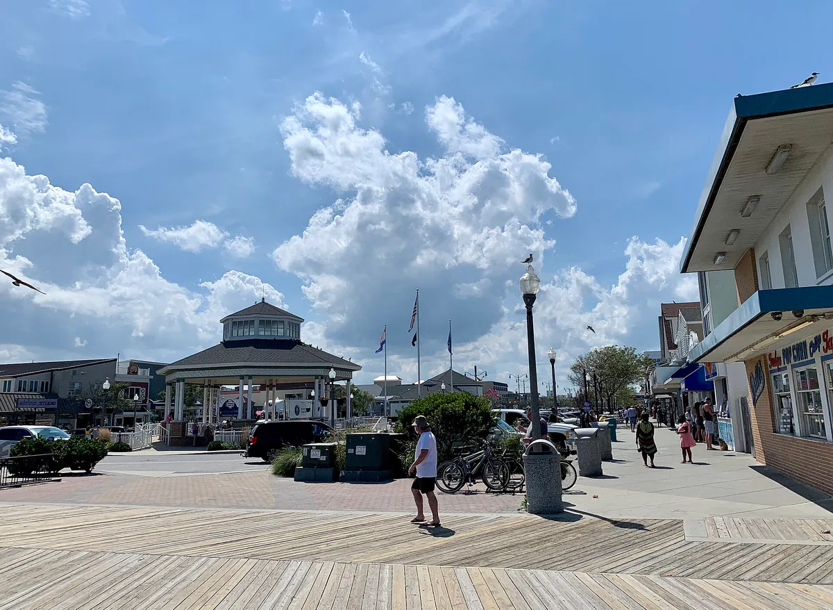 Rehoboth Avenue and Bandstand in Rehoboth Beach, Delaware
