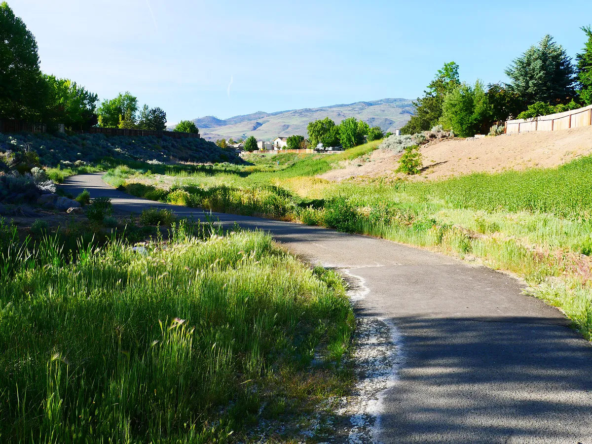 Path to stroll on at Valley Wood Park in Reno, Nevada