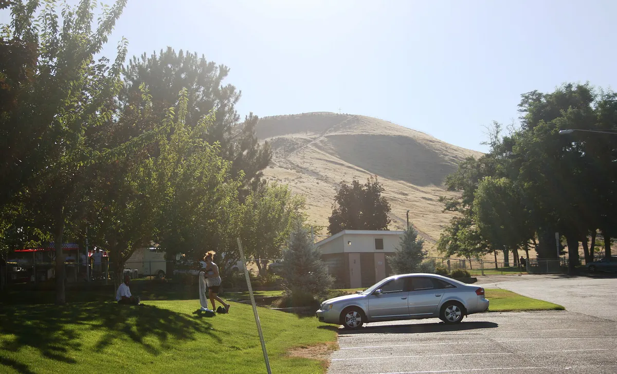 West Richland Washington - Flattop Park with Flat Top hill behind - July 2013