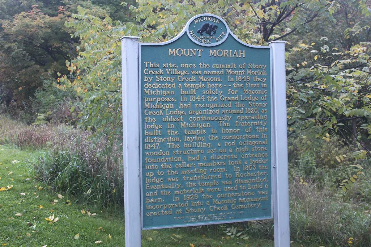 Mount Moriah Marker in Rochester Hills, Michigan