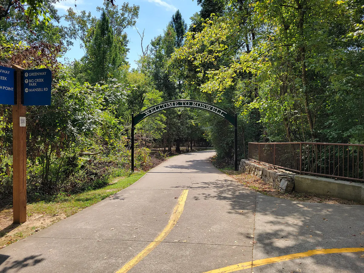 Big Creek Greenway entering Roswell GA, Georgia