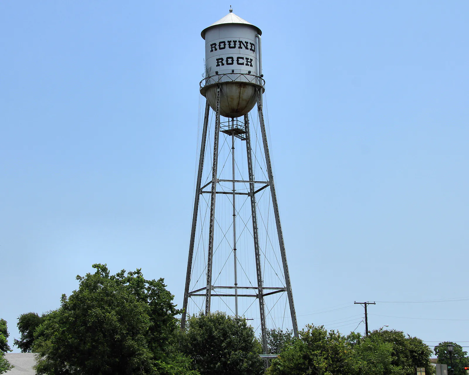 Round rock water tower, Texas