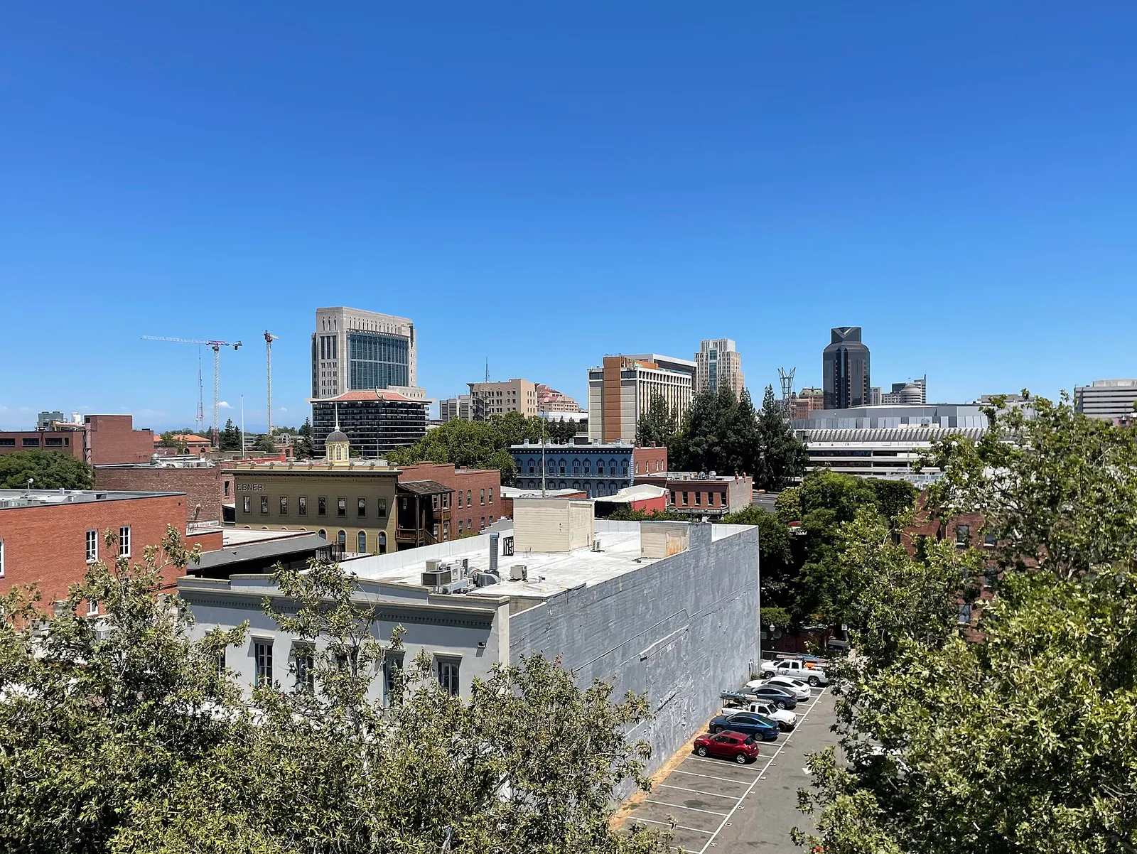 Downtown Sacramento from the Waterfront Wheel-1, California